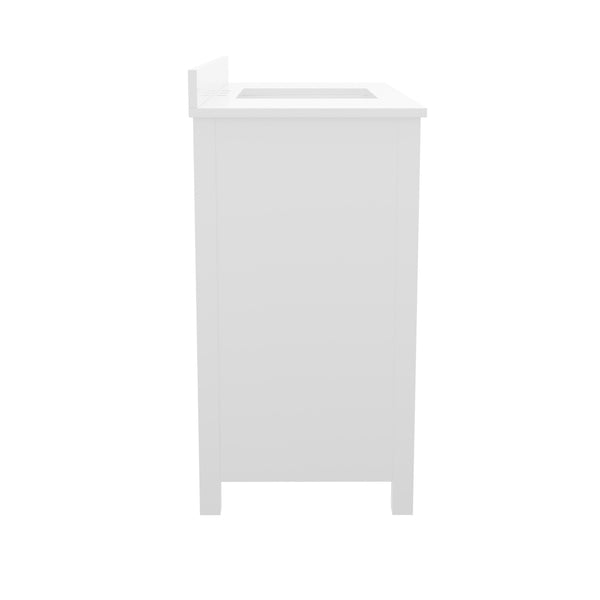 White,36" |#| 36 Inch Bathroom Vanity with Undermount Sink, Cabinet, and Drawer in White