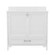 White,36" |#| 36 Inch Bathroom Vanity with Undermount Sink, Cabinet, and Drawer in White