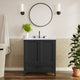 Black Frame/Black Hardware,30" |#| 30 Inch Bathroom Vanity with Undermount Sink, Cabinet, and Drawer in Black