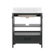 Black Frame/Black Hardware,30" |#| 30 Inch Bathroom Vanity with Undermount Sink, Cabinet, and Drawer in Black