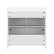 White Frame/Black Hardware,36" |#| 36 Inch Bathroom Vanity with Undermount Sink, Cabinet, and Drawer in White