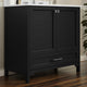 Black,36" |#| 36 Inch Bathroom Vanity with Undermount Sink, Cabinet, and Drawer in Black