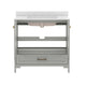 Gray Frame/Black Hardware,36" |#| 36 Inch Bathroom Vanity with Undermount Sink, Cabinet, and Drawer in Gray