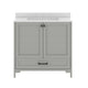 Gray Frame/Black Hardware,36" |#| 36 Inch Bathroom Vanity with Undermount Sink, Cabinet, and Drawer in Gray
