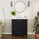 Black,30" |#| 30 Inch Bathroom Vanity with Undermount Sink, Cabinet, and Drawer in Black