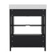 Black,30" |#| 30 Inch Bathroom Vanity with Undermount Sink, Cabinet, and Drawer in Black