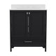 Black,30" |#| 30 Inch Bathroom Vanity with Undermount Sink, Cabinet, and Drawer in Black