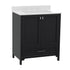 Haven Bathroom Vanity with Sink, Storage Cabinet with Soft Close Doors and Bottom Drawer, Carrara Marble Finish Countertop