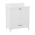 Haven Bathroom Vanity with Sink, Storage Cabinet with Soft Close Doors and Bottom Drawer, Carrara Marble Finish Countertop