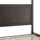 Wooden Queen Size Canopy Platform Bed with Headboard and Footboard in Dark Gray