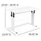White |#| White Height Adjustable 27.25-35.75inchH Sit to Stand Laptop Desk