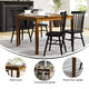 Brown Matte |#| Solid Wood 47 Inch Commercial Grade Dining Table for 4 in Brown Matte Finish