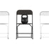 Hercules Big and Tall Commercial Folding Chair - Extra Wide 650LB. Capacity - Durable Plastic - 4-Pack