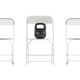 White |#| Spacious & Contoured Commercial Wide & Tall White Plastic Folding Chair