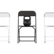 Black |#| Spacious & Contoured Commercial Wide & Tall Black Plastic Folding Chair