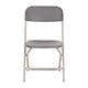 Gray |#| Spacious & Contoured Commercial Wide & Tall Gray Plastic Folding Chair