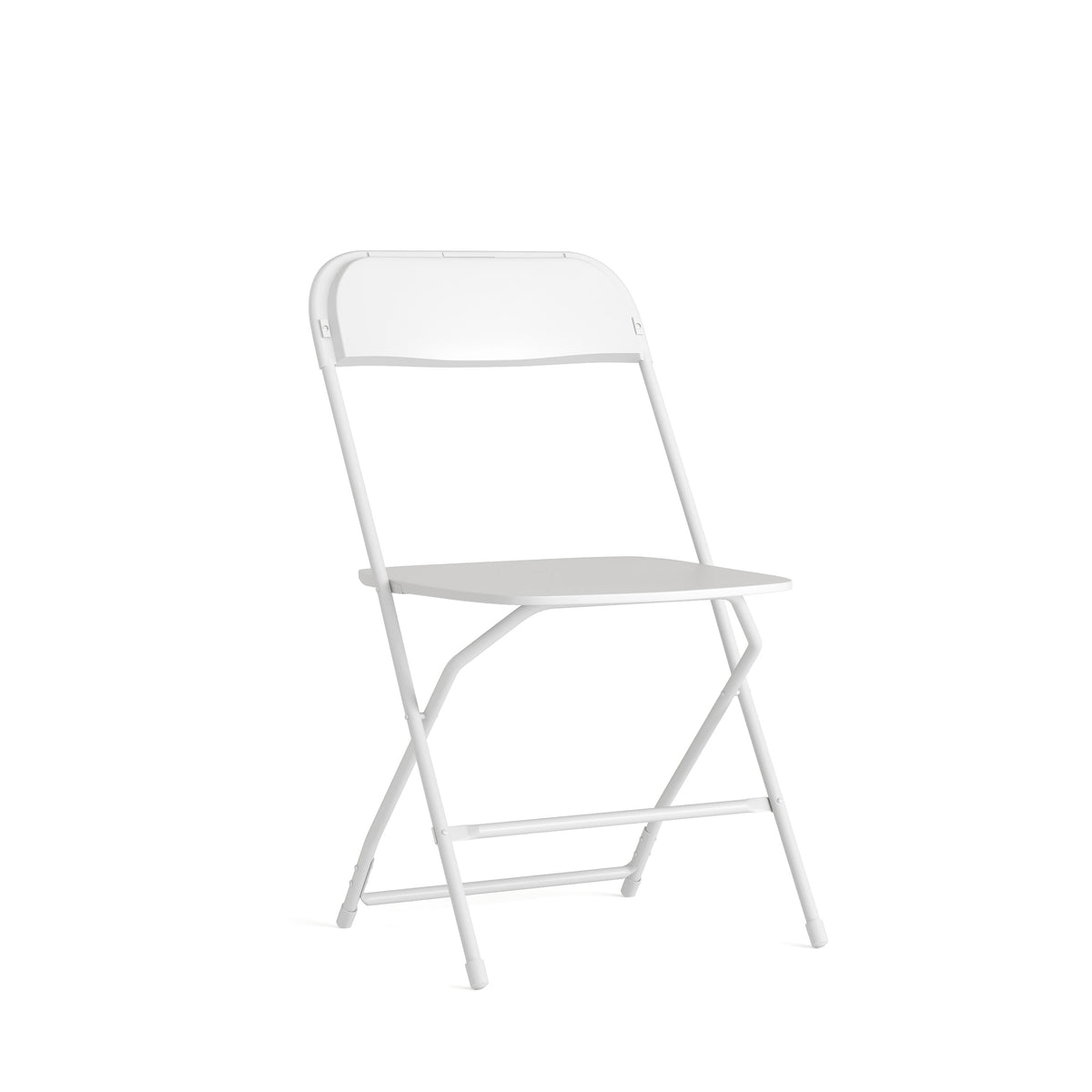 White |#| Spacious & Contoured Commercial Wide & Tall White Plastic Folding Chair