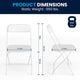 White |#| Spacious & Contoured Commercial Wide & Tall White Plastic Folding Chair