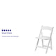 White |#| Folding Chair - White Resin - 800LB Weight Capacity - Vinyl Seat