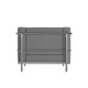 Gray |#| Contemporary Gray LeatherSoft Chair with Double Bar Encasing Frame