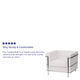 Melrose White |#| Contemporary White LeatherSoft Chair with Double Bar Encasing Frame