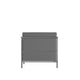 Gray |#| Contemporary Gray LeatherSoft Sofa with Double Bar Encasing Frame