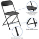 Black |#| Folding Chair - Black Plastic – 650LB Weight Capacity - Event Chair