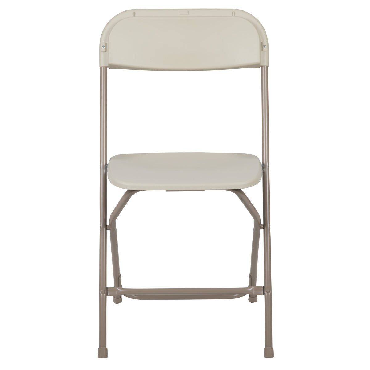 Beige |#| Folding Chair - Beige Plastic – 650LB Weight Capacity - Event Chair
