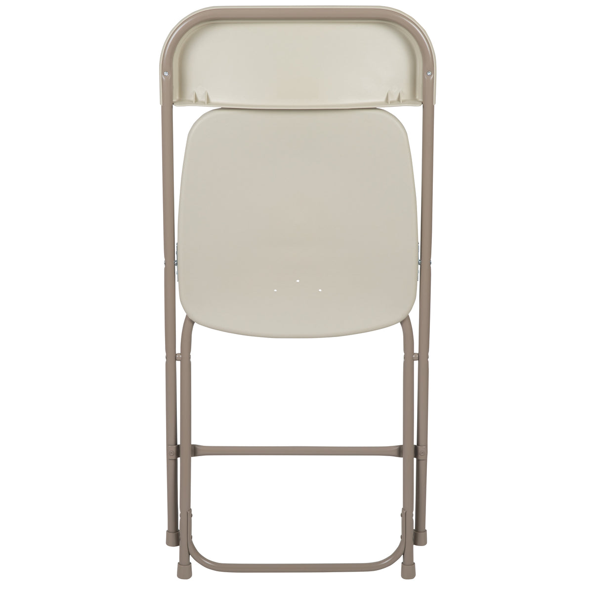Beige |#| Folding Chair - Beige Plastic – 650LB Weight Capacity - Event Chair