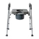 Gray |#| Height Adjustable Multifunctional Heavy Duty Commode and Shower Chair - Gray