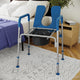 Blue |#| Height Adjustable Multifunctional Heavy Duty Commode and Shower Chair - Blue