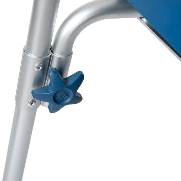 Blue |#| Height Adjustable Multifunctional Heavy Duty Commode and Shower Chair - Blue