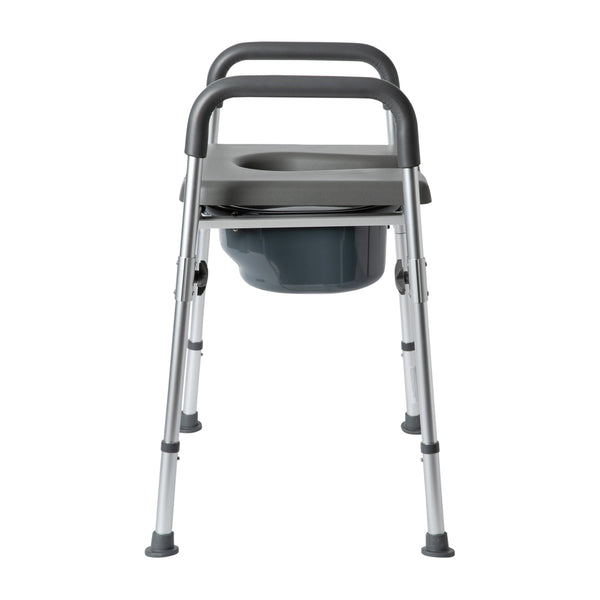 Gray |#| Height Adjustable Multifunctional Heavy Duty Commode and Shower Chair - Gray