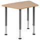 Hex Natural Collaborative Adjustable Student Desk - Home and Classroom