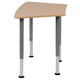 Hex Natural Collaborative Adjustable Student Desk - Home and Classroom