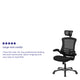 High Back Black Mesh Ergonomic Chair with Chrome Plated Base and Flip-Up Arms