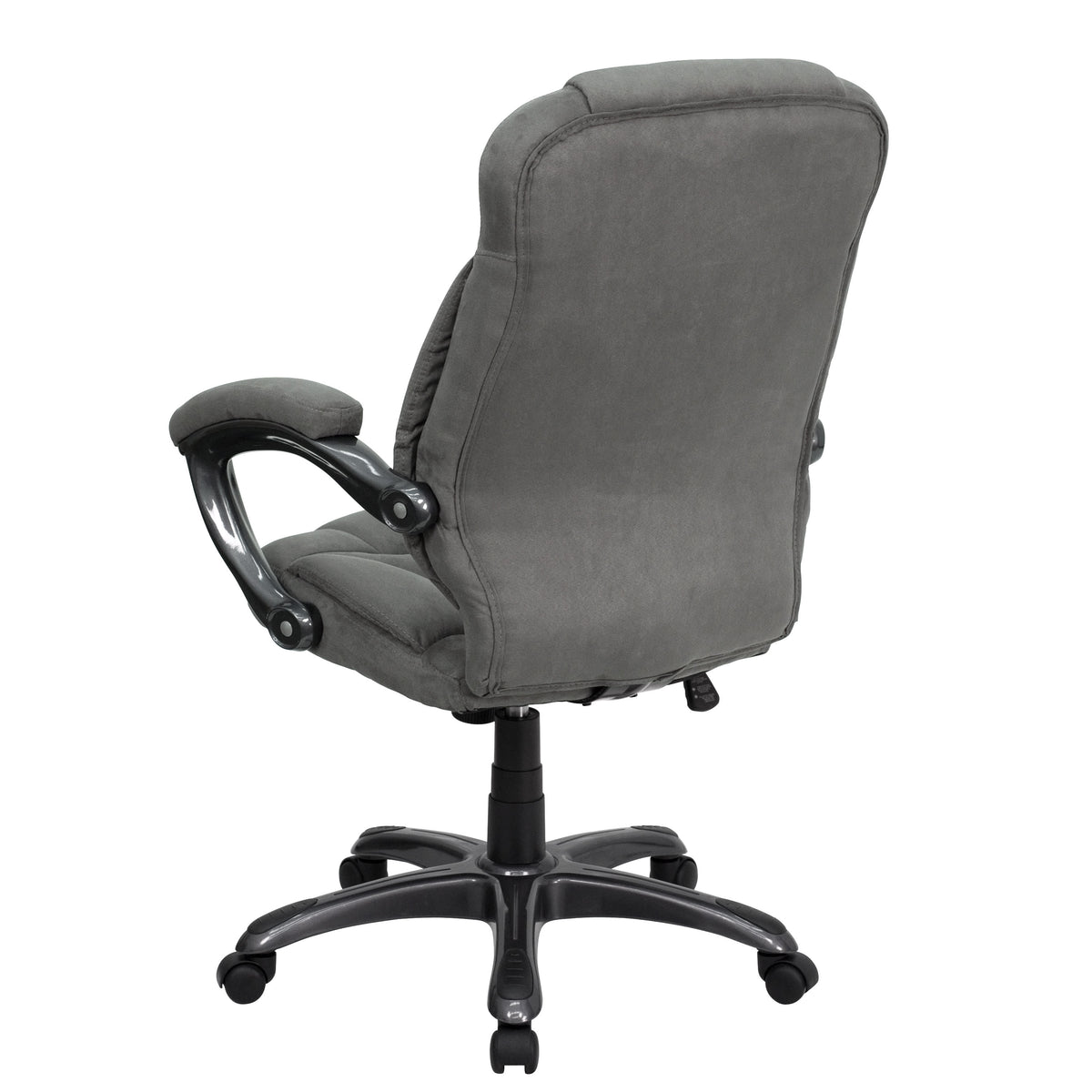 Gray Microfiber |#| High Back Gray Microfiber Executive Swivel Ergonomic Office Chair with Arms