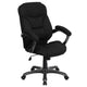 Black Microfiber |#| High Back Black MIC Contemporary Executive Swivel Ergonomic Office Chair w/ Arms