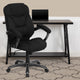 Black Microfiber |#| High Back Black MIC Contemporary Executive Swivel Ergonomic Office Chair w/ Arms