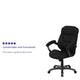 Black Microfiber |#| High Back Black MIC Contemporary Executive Swivel Ergonomic Office Chair w/ Arms
