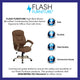 Brown Microfiber |#| High Back Brown Microfiber Executive Swivel Ergonomic Office Chair with Arms