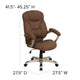 Brown Microfiber |#| High Back Brown Microfiber Executive Swivel Ergonomic Office Chair with Arms