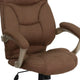 Brown Microfiber |#| High Back Brown Microfiber Executive Swivel Ergonomic Office Chair with Arms