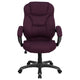 Grape Microfiber |#| High Back Grape Microfiber Executive Swivel Ergonomic Office Chair with Arms