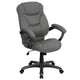 Gray Microfiber |#| High Back Gray Microfiber Executive Swivel Ergonomic Office Chair with Arms