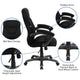 Black Microfiber |#| High Back Black MIC Contemporary Executive Swivel Ergonomic Office Chair w/ Arms