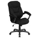 Black Microfiber |#| High Back Black MIC Contemporary Executive Swivel Ergonomic Office Chair w/ Arms