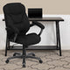 Black Microfiber |#| High Back Black MIC Contemporary Executive Swivel Ergonomic Office Chair w/ Arms