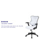 White Mesh |#| High Back Designer White Mesh Executive Ergonomic Office Chair - Adjustable Arms