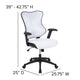 White Mesh |#| High Back Designer White Mesh Executive Ergonomic Office Chair - Adjustable Arms